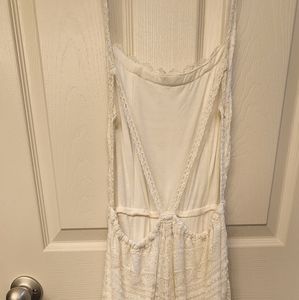Long white backlesd dress